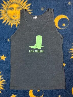 Lisa Leblanc Cowboy Tank Top Small Band Merch Americal Apparel Made in USA Folk